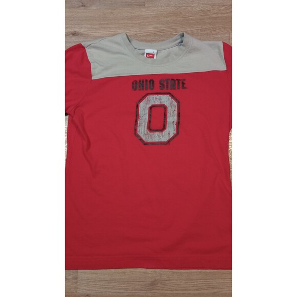 VINTAGE Nike Team Ohio State Shirt Womens Large Red OSU Buckeyes Crew Neck Adult - Picture 2 of 16